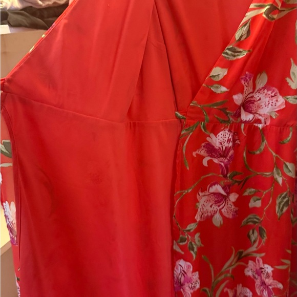 Rabbit Rabbit Rabbit Red Floral High-Low Wrap Dress - Picture 2 of 4